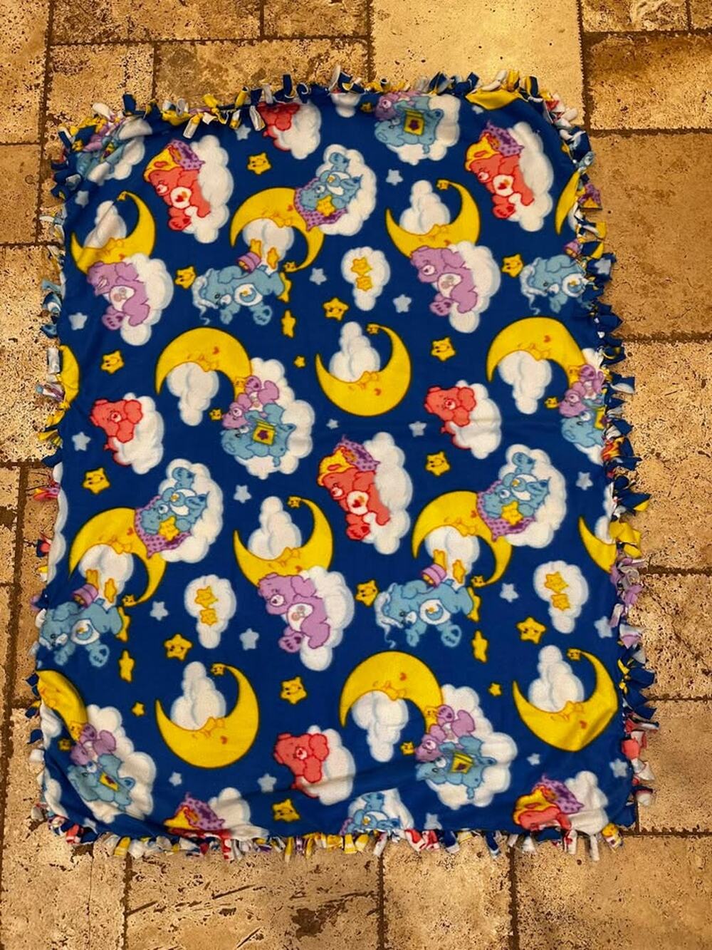 Care Bears Celestial Baby Nursery Quilt Crib Throw Vintage Handmade Blanket